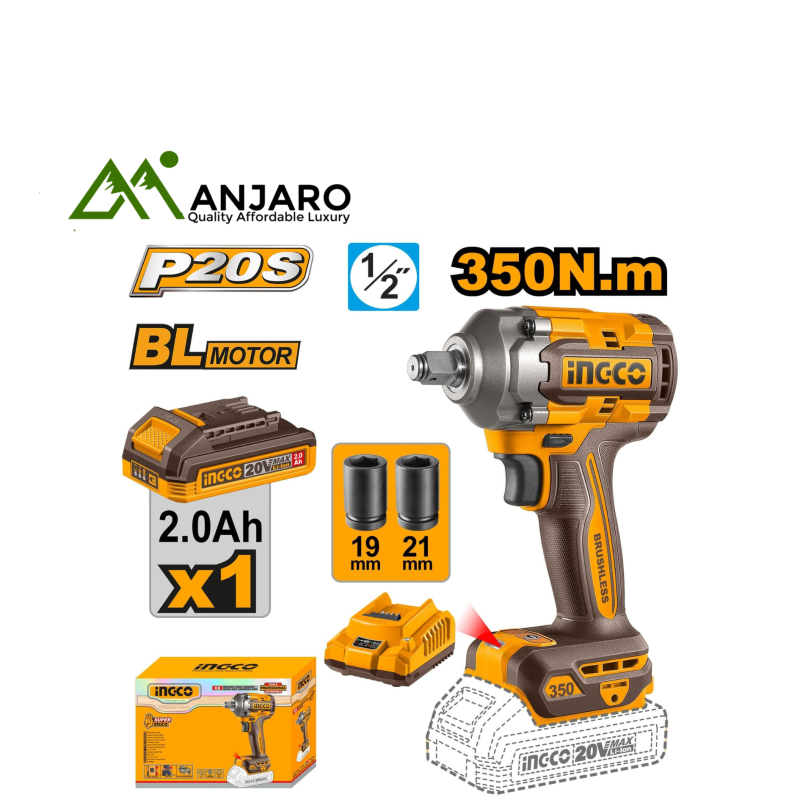 Ingco 20V Cordless Impact Wrench  CIWLI20351