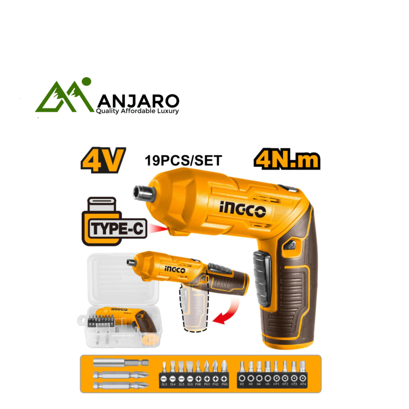 Ingco Cordless 4V Screwdriver Set CSDLI0442