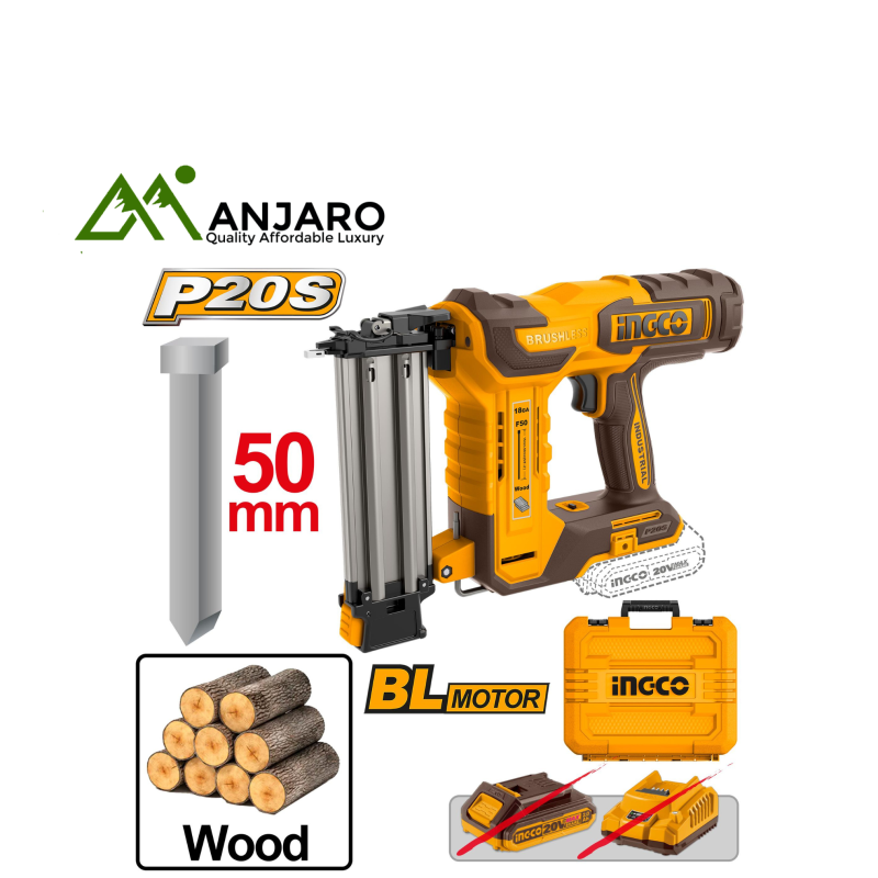 Ingco Cordless 20V Brad Nailer CBNLI5005