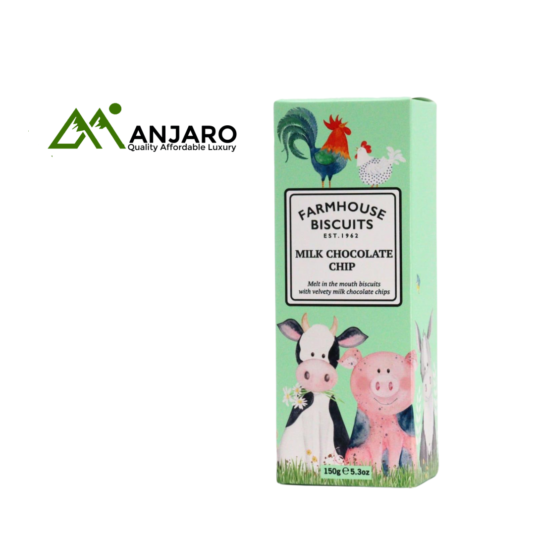 Farmhouse Milk Chocolate Chip Biscuits – 150g | Classic Crunch with Rich Milk Chocolate Chunks