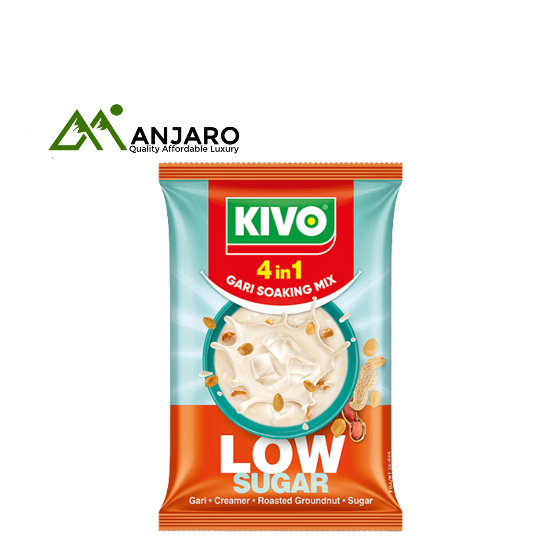 KIVO Low‑Sugar Gari Soaking Mix – 125 g × 10 Sachets (10‑Pack)