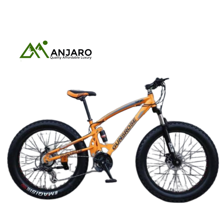 GUNSROSE 26" Full Suspension Fat Tire Mountain Bike – Dual Disc Brake, All-Terrain Performance