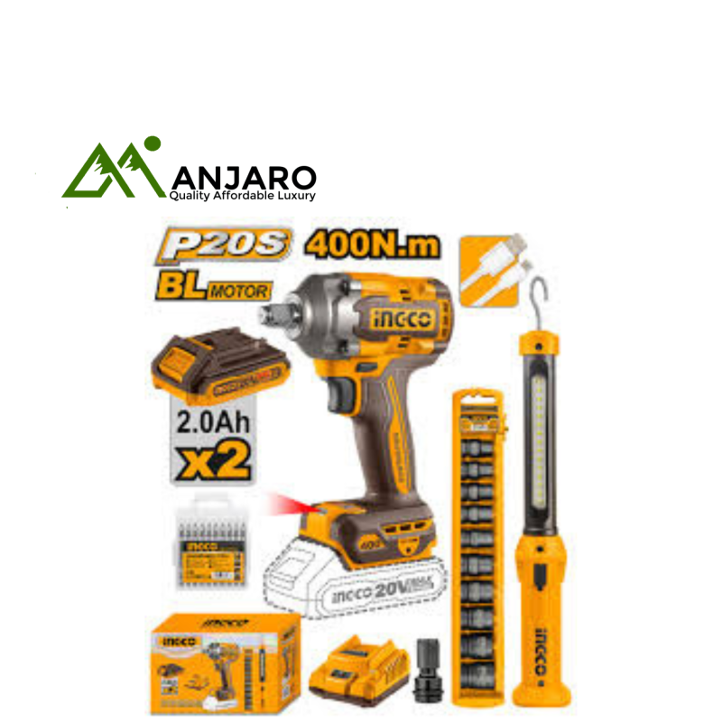 Ingco 20V Cordless 2 Pcs Combo Kit COSLI23048