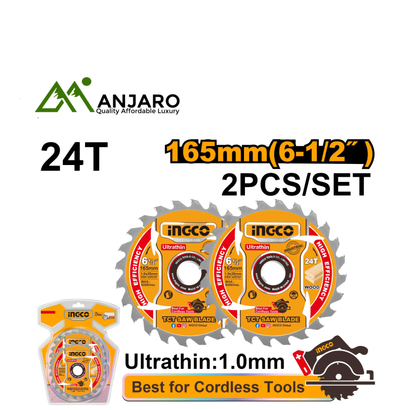 Ingco Ultra-Thin TCT Saw Blade Set TSB1653