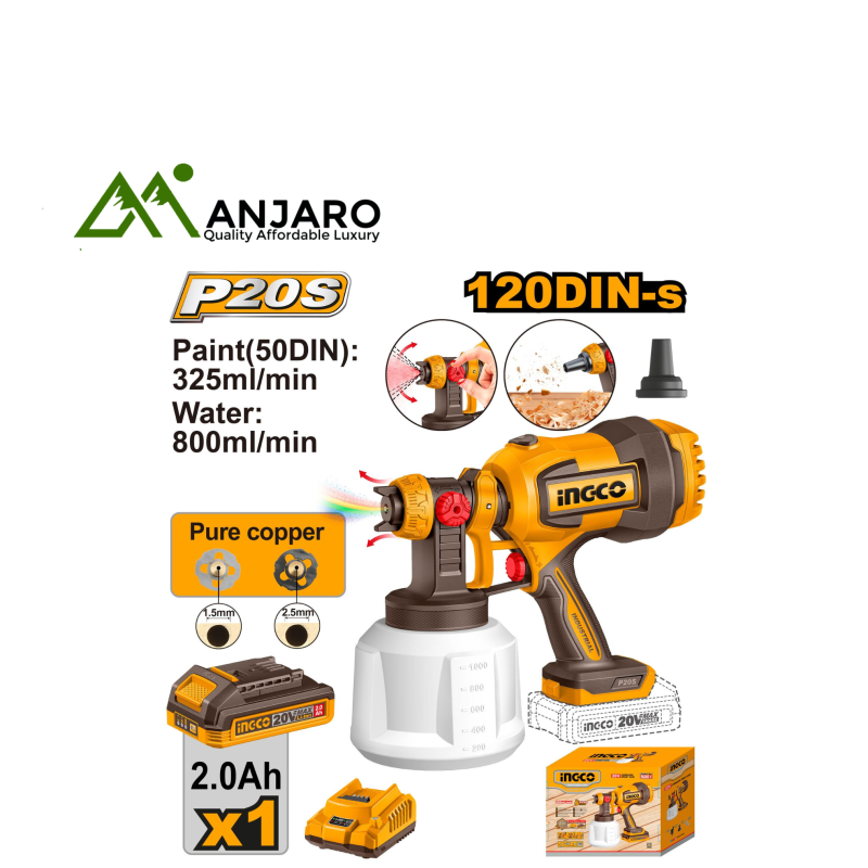 Ingco Cordless Spray Gun 20V CSGLI20042