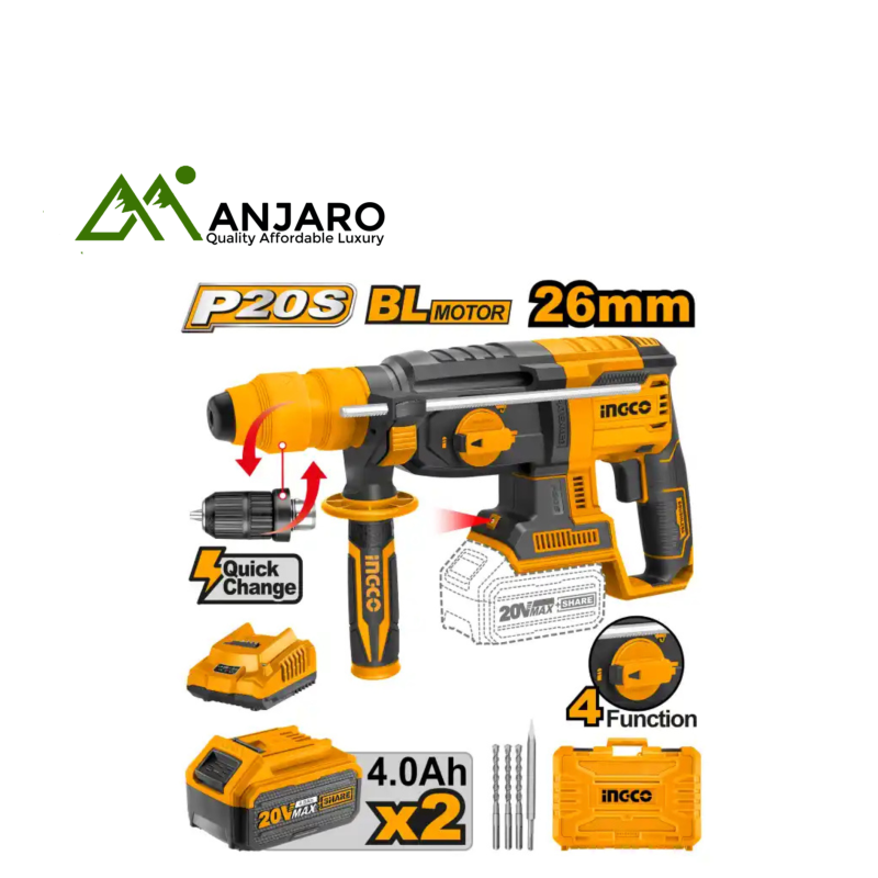 Ingco Cordless 20V Rotary Hammer CRHLI202289