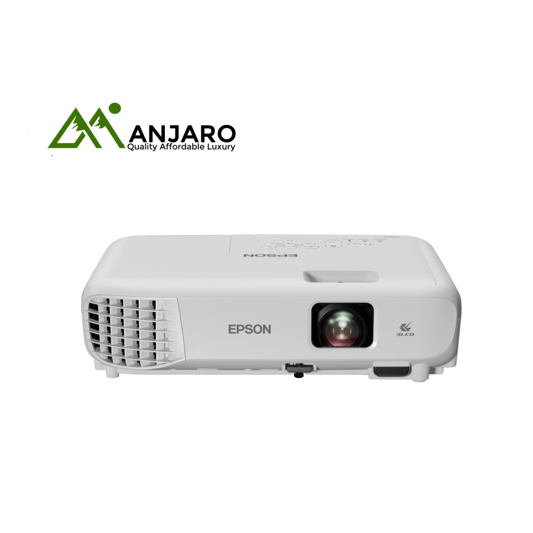 Epson EB-E01 XGA 3LCD Projector – 3300 Lumens, HDMI, Long Lamp Life, Easy Setup – White