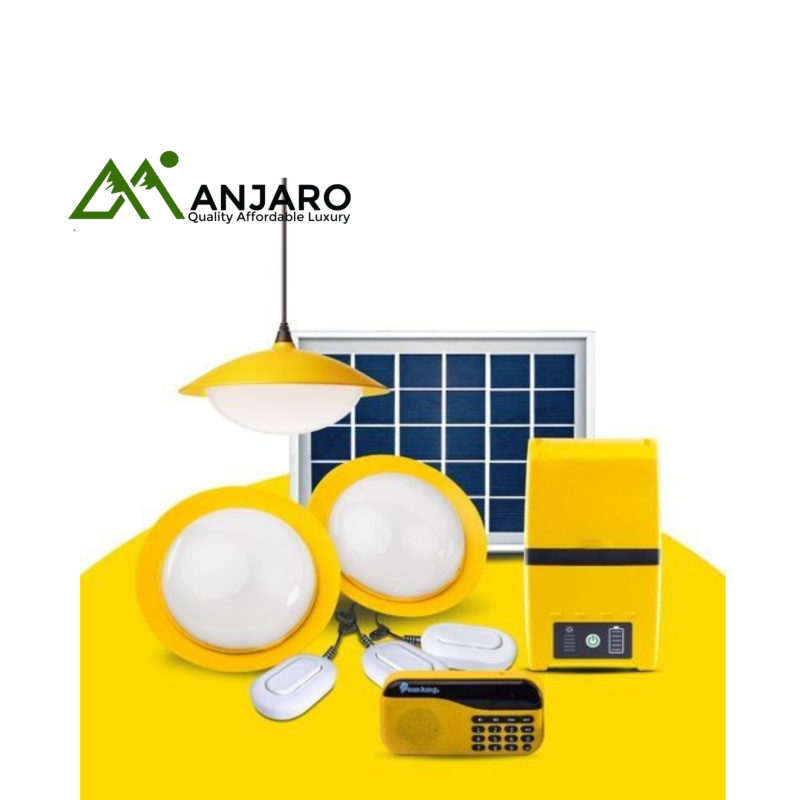 016 Mini Solar Lighting System – 3W Panel, 150 Lumens, 6V Lead-Acid Battery, Multi-Lamp Off-Grid Lighting Kit
