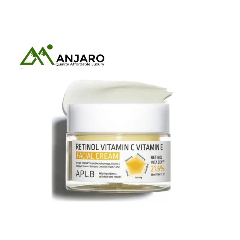 APLB Retinol Vitamin C & E Facial Cream - 55ml | Anti-Aging, Brightening & Hydrating Skincare Formula