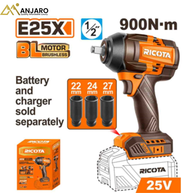 Ricota  Brushless Cordless Impact Wrench RLEWH25900