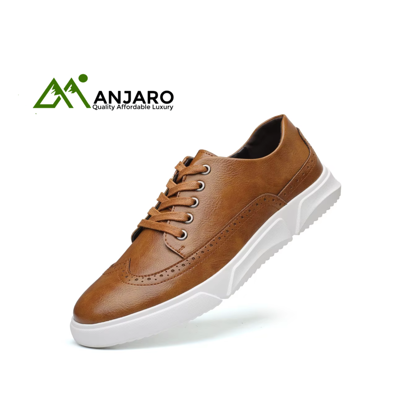 Men’s Classic Simple Sneakers – Comfortable Durable Sports Shoes with Lace-Up Closure & Trendy Fashion Solid Color