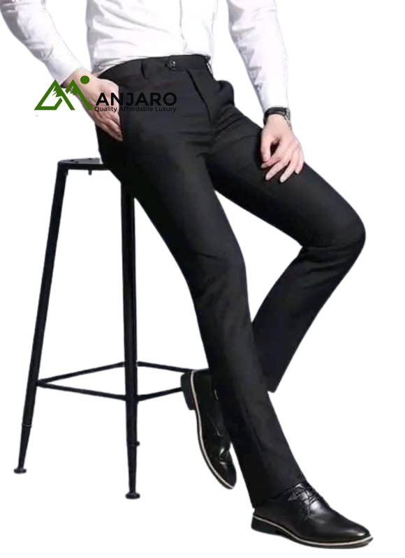 Men’s Material Trousers – Soft-Finish Tailored Pants, Versatile Style for Work & Casual Outings