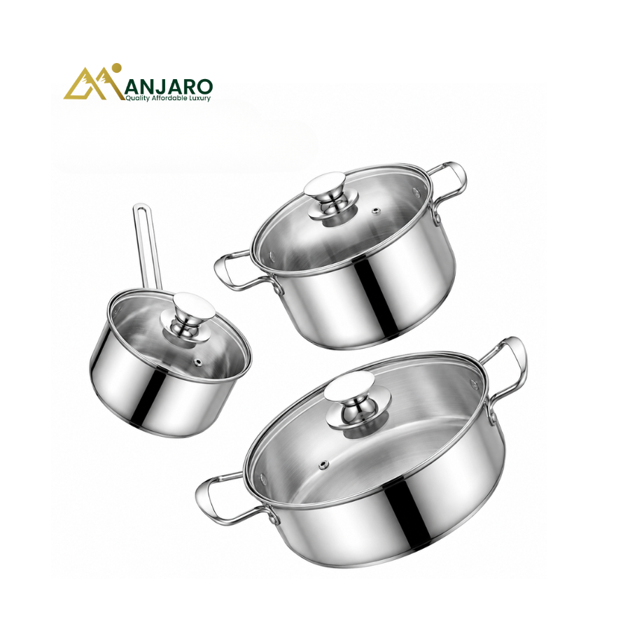 Decakila 6Pcs Stainless Steel Cookware Set KMEP049M