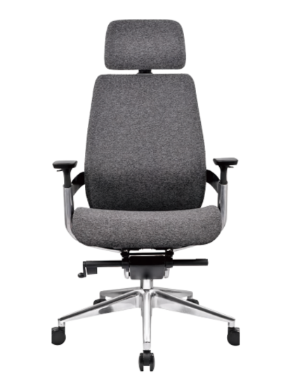 Advanced Ergonomic Task Chair – 3D Armrests, Aluminum Base, Lockable Lift & Smooth PU Wheels-G-EC-018-BK-A