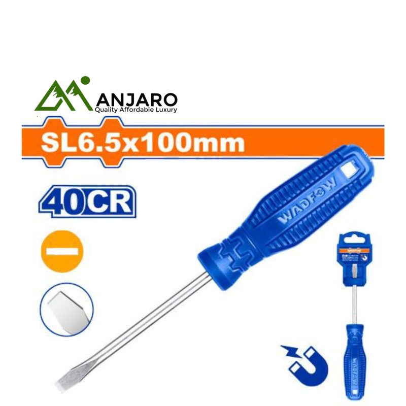 Wadfow Slotted Screwdriver – 6.5mm x 100mm WSD3264
