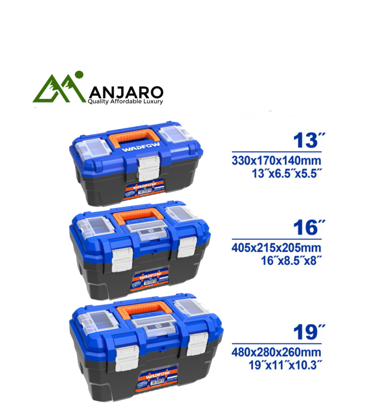 Wadfow WTB4103 3 Pcs Plastic tool boxes set