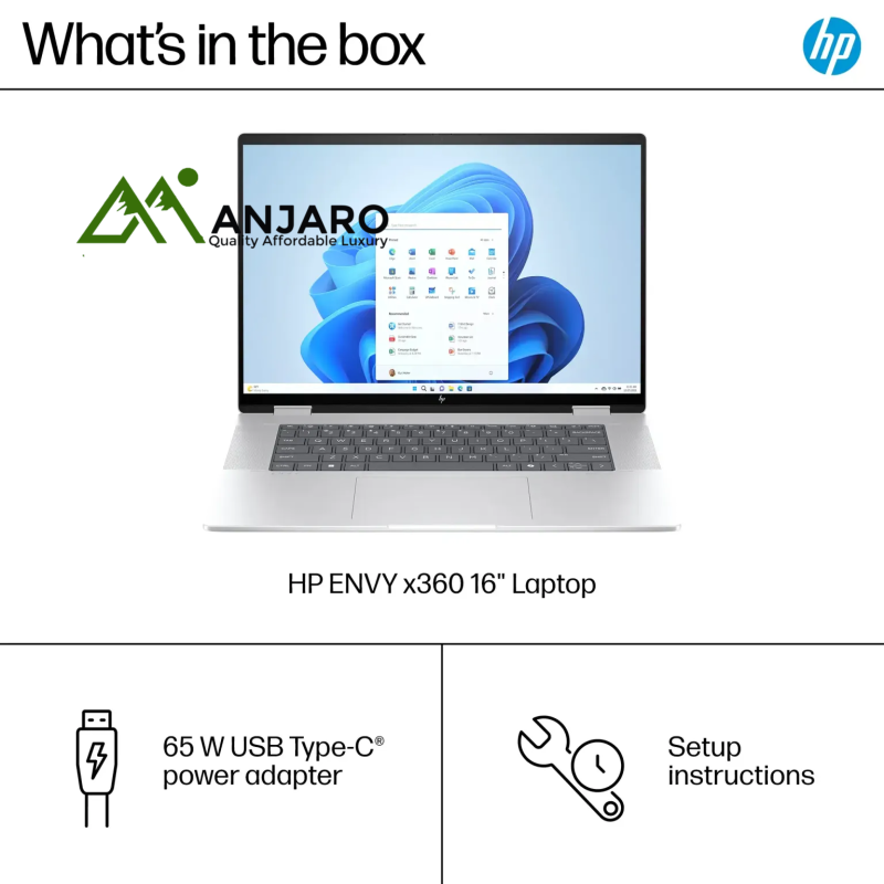 HP Envy x360 16-ac0023dx – 16″ WUXGA Touch, Intel Core Ultra 7 155U, 16GB RAM, 1TB SSD, Windows 11 Pro – Silver
