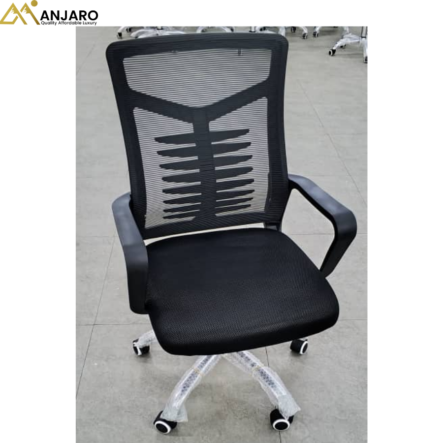 Ergonomic High-Back Mesh Office Chair – Breathable Swivel Seating
