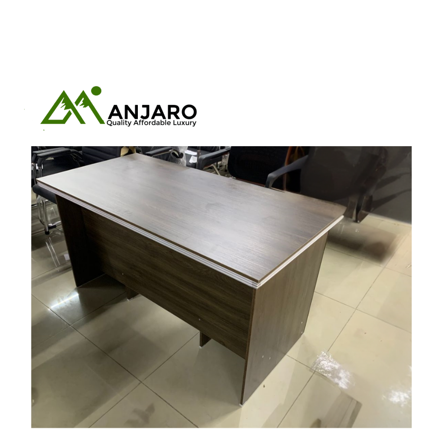 Executive Office Desk – Sturdy Wooden Finish, Spacious Work Surface – Dark Walnut