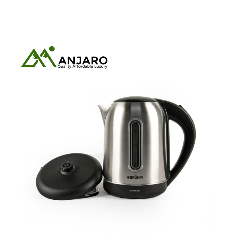 BRUHM Kettle BKW-17SB – 1.7L Stainless Steel, 2200W Fast Boil, Cordless Electric Kettle