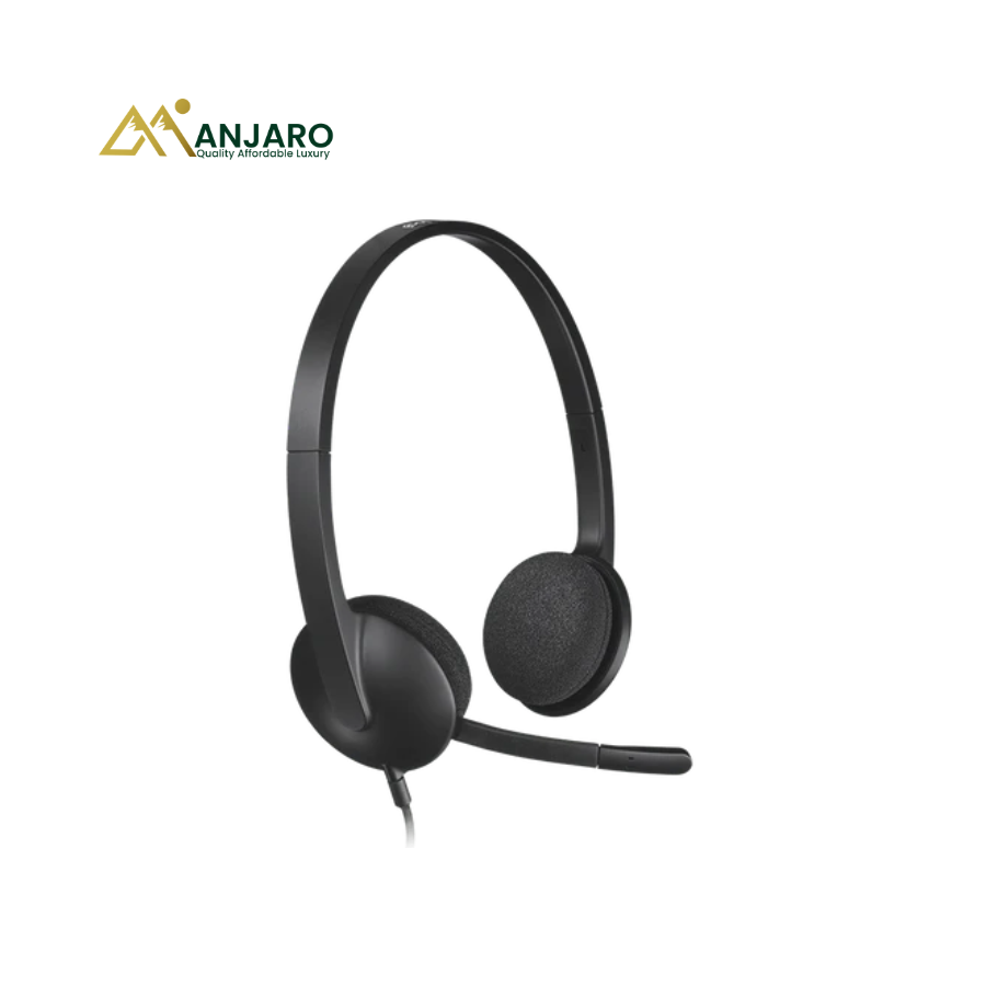 Logitech H340 USB Headset – Digital Stereo Sound with Noise-Cancelling Microphone