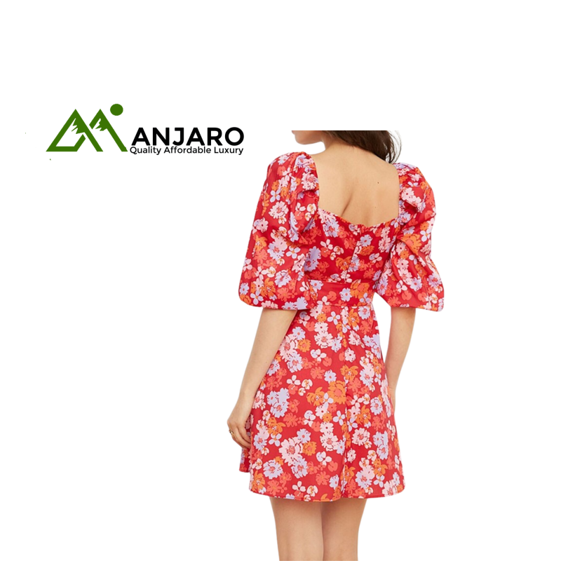 Belted Patterned Mini Dress