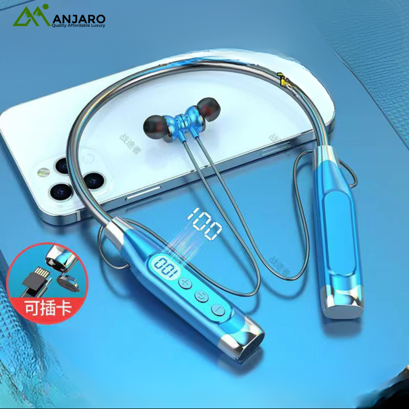 Wireless Bluetooth Hanging Neck Headset (Shipping Fee Included)