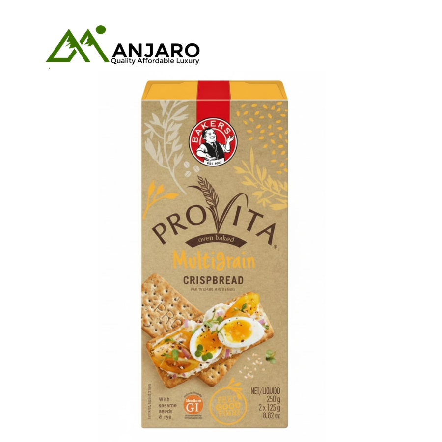Baker’s Provita Multigrain Crispbread – 250g | High-Fibre, Light & Nutritious Wholegrain Snack