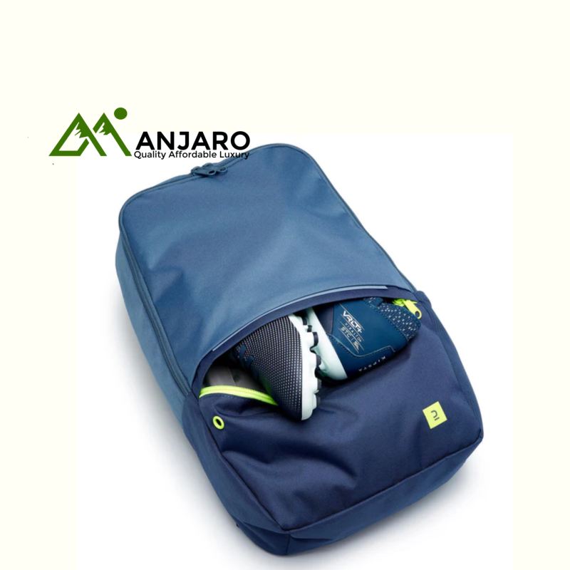 17L Essential Sports Backpack – Blue | Lightweight Bag with Shoe & Bottle Pocket