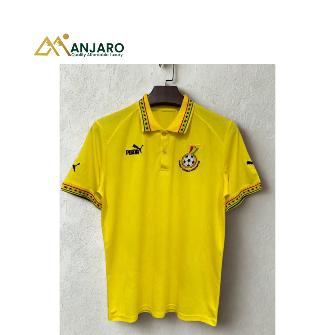 Puma Ghana National Team Heritage Polo Shirt – Black Stars Supporters Polo