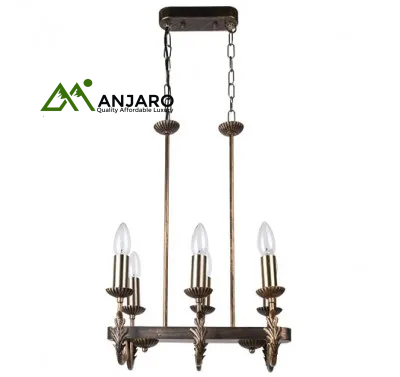 ASYA AVIZE 2157/6 AB Chandelier – 6-Light E14 40W Antique Bronze