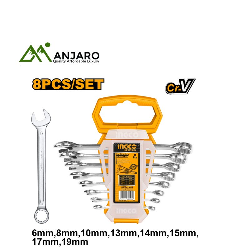 Ingco HKSPA1088 8Pcs Combination spanner set