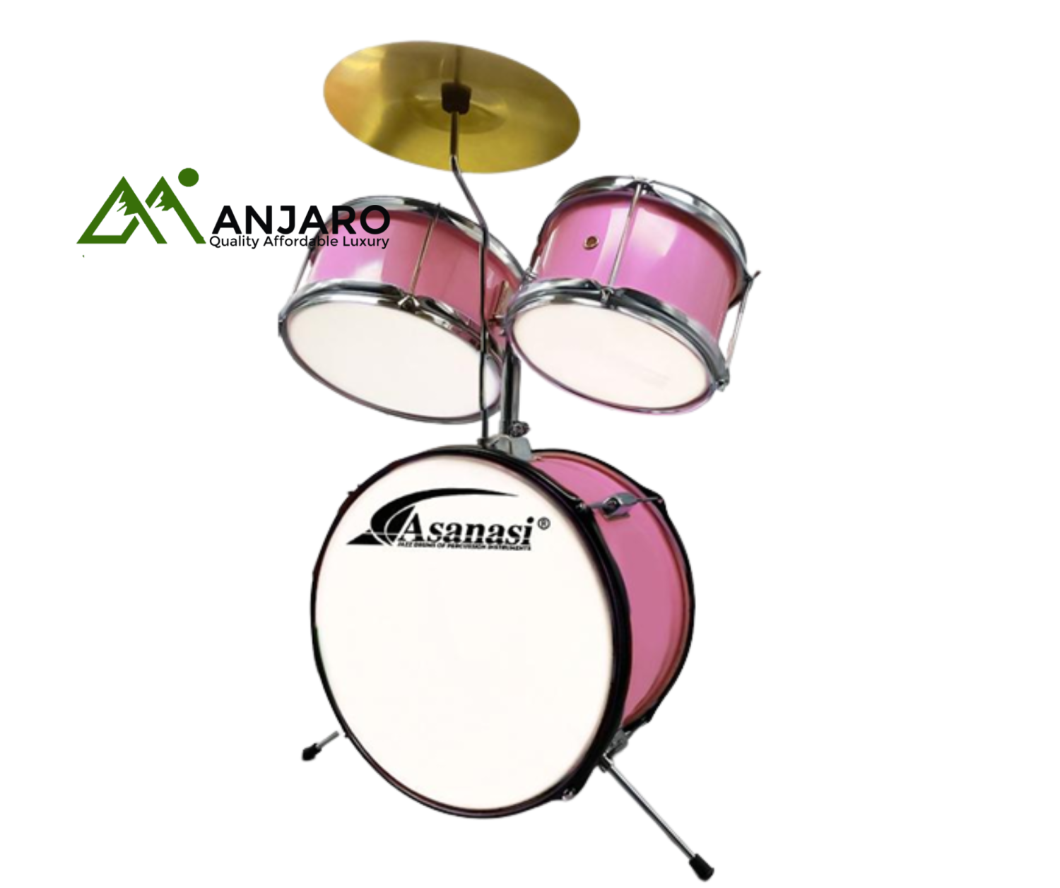 Q30 3-Piece Junior Drum Kit with Cymbal & Throne – Compact Poplar Set for Young Beginner Drummers