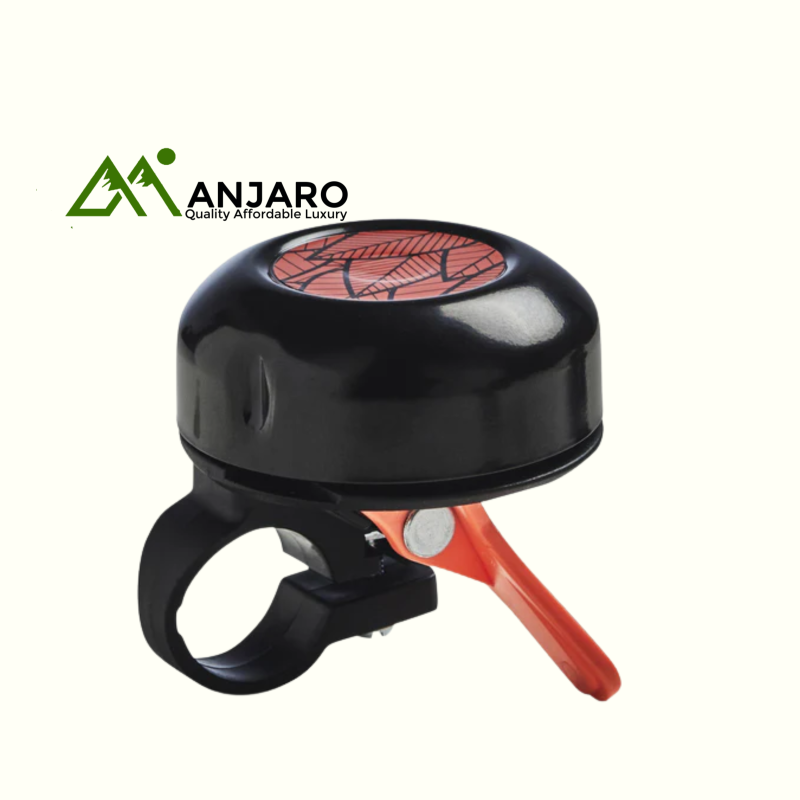 Kids' Easy Dring 500 Bike Bell – Black/Pink | 20"/24" Compatible | Ergonomic & Easy-to-Install Safety Accessory