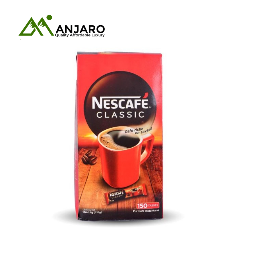 Nescafé Classic Instant Coffee – 150x1.5g Sachets (225g) | Rich, Aromatic Coffee for Everyday Enjoyment