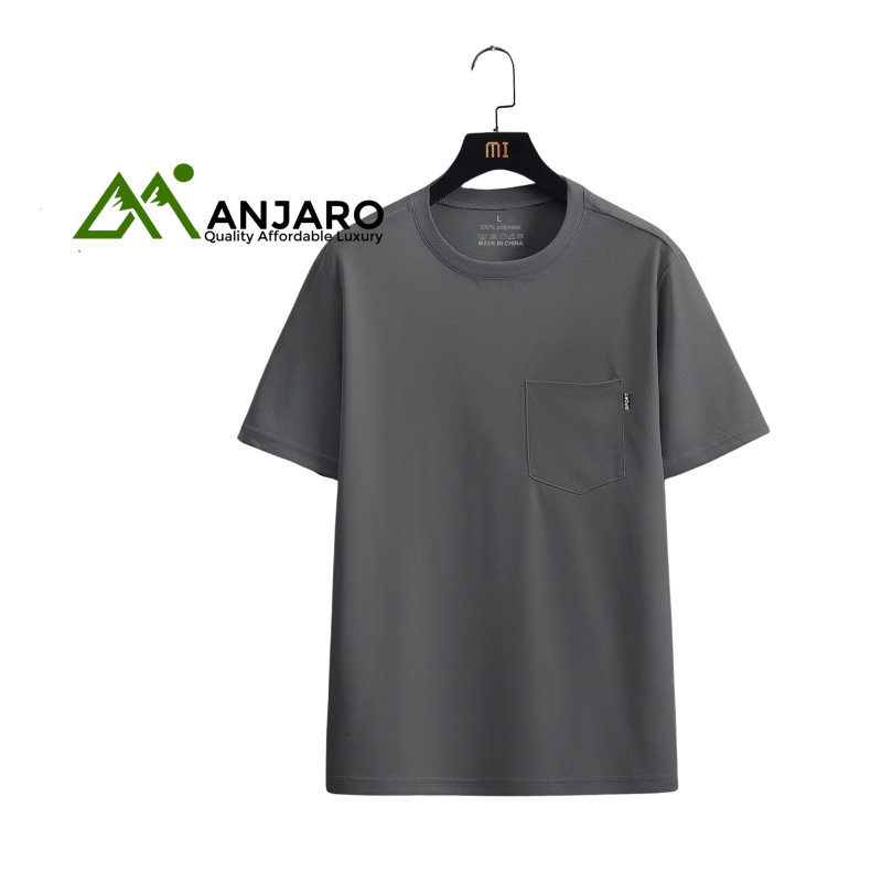 Men's Trendy Ice Silk Casual Style T-Shirt – Lightweight & Anti-Pilling Short Sleeve Comfort