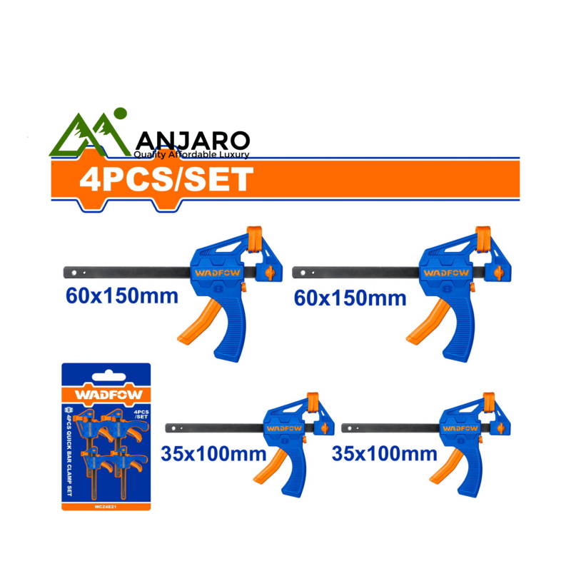 WCZ4E21 4Pcs Quick Bar Clamp Set