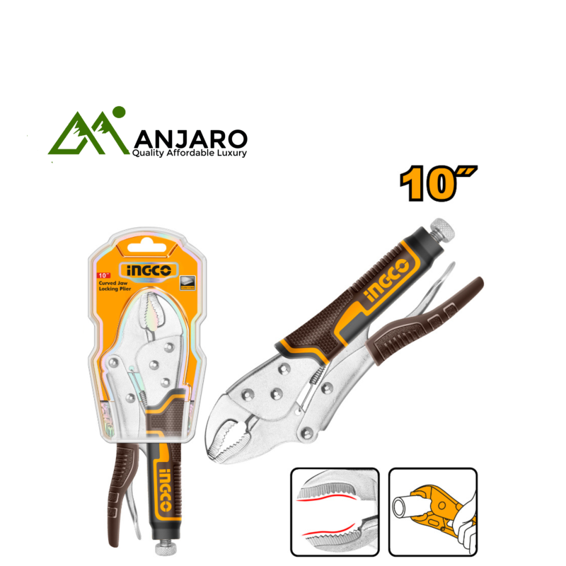 Ingco Curved Jaw Locking Plier – 10" HCJLW0210