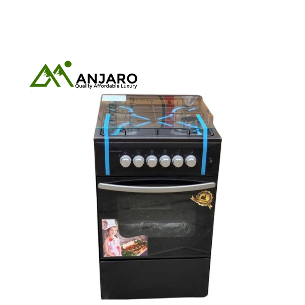 NX GC 5000BG Gas Cooker | 4-Burner with Gas Oven & Grill – 60x60cm