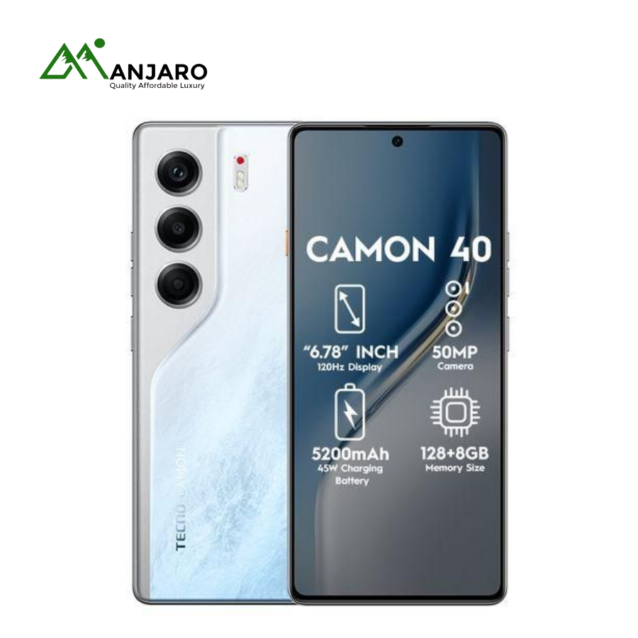 Tecno Camon 40 (256GB+8GB) – Ultra-Bright AMOLED Display, Pro Cameras & Long-Lasting Battery