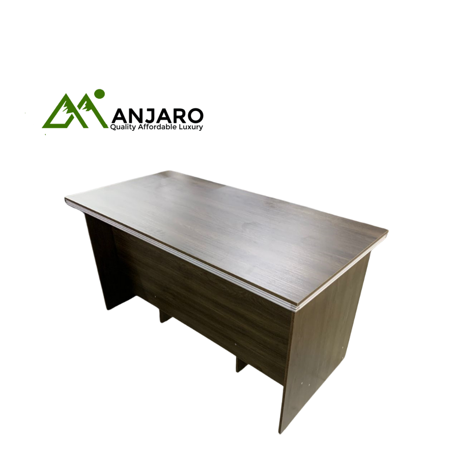 Executive Office Desk – Sturdy Wooden Finish, Spacious Work Surface – Dark Walnut