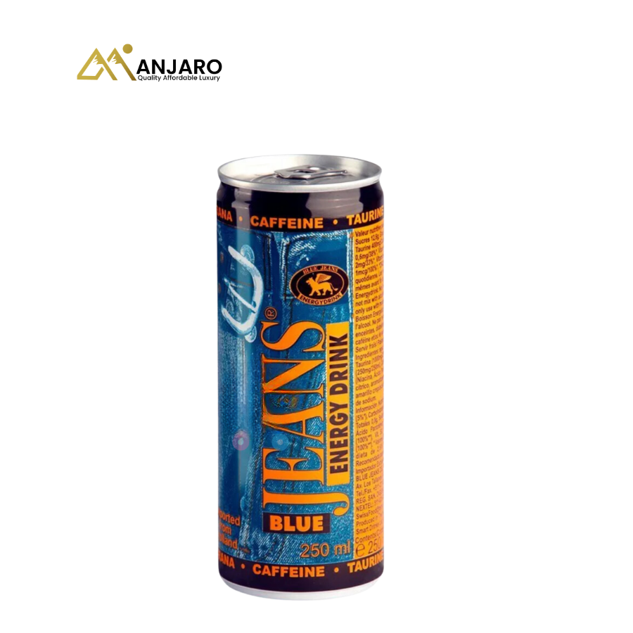 Blue Jeans Energy Drink – 250ml (24 Pack | Refreshing Energy Boost)