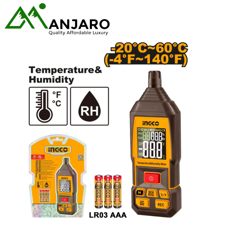 Digital Humidity & Temperature Meter | Accurate Climate Measuring Tool | Manjaro, Accra, Ghana HETHT031