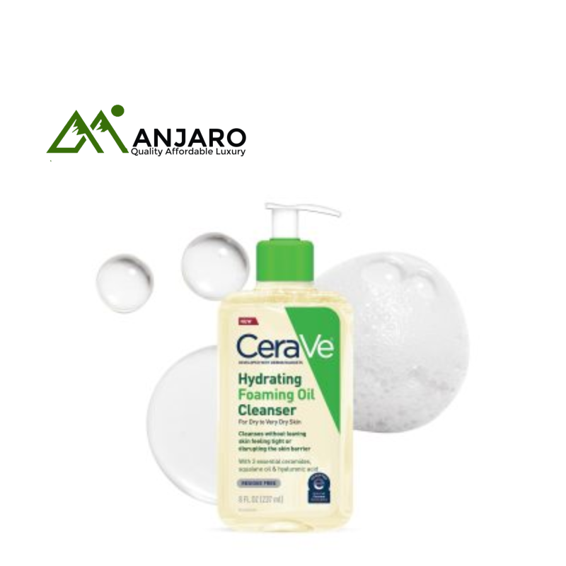 CERAVE Hydrating Foaming Oil Cleanser (8 fl oz) | Gentle Face & Body Cleanser with Ceramides & Hyaluronic Acid