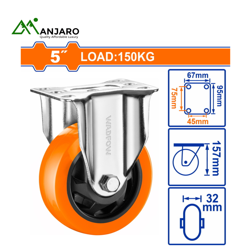 WJL2351 5-Inch Rigid Caster Wheel