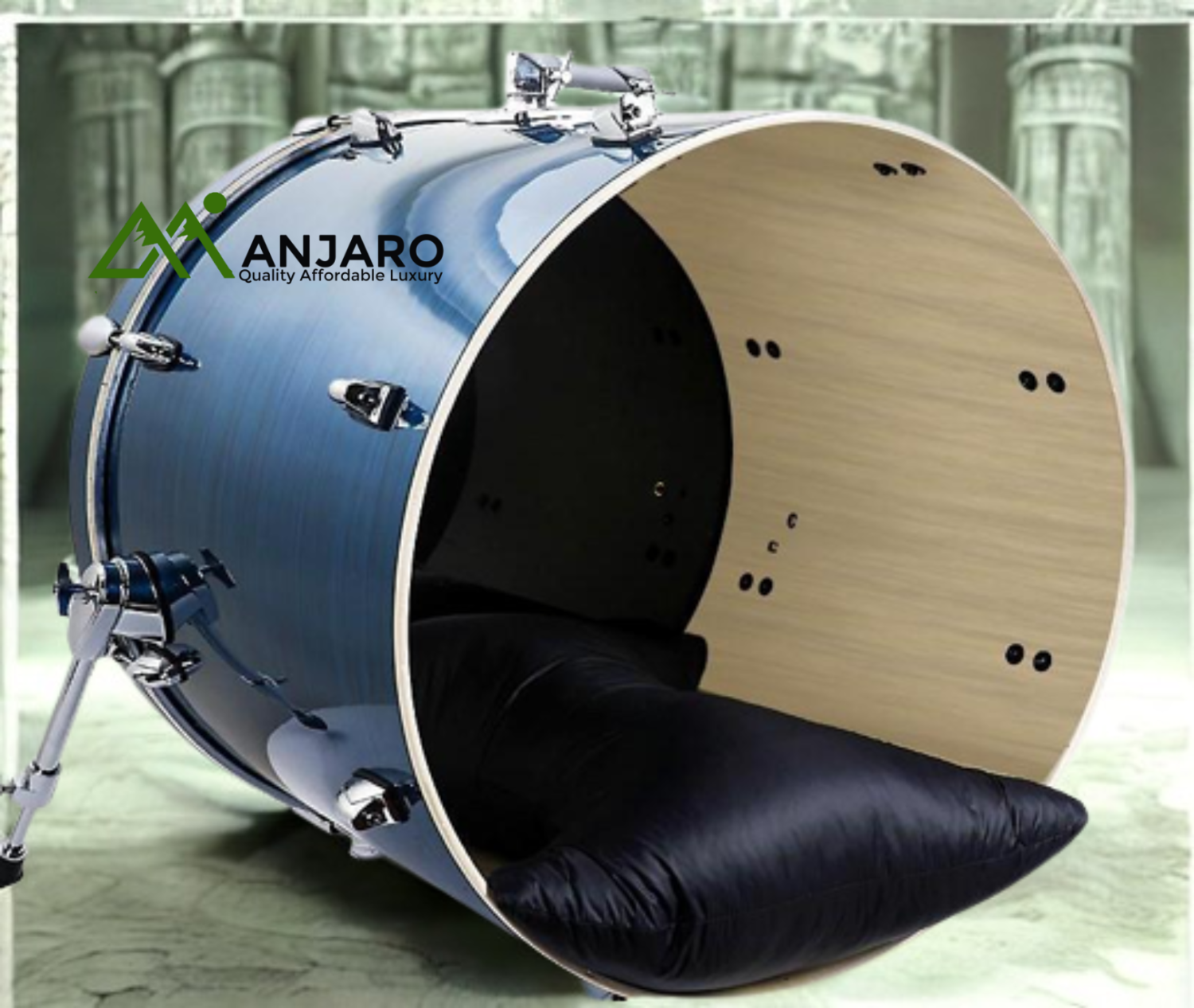 Kick Drum Pillow – 45×51cm | Enhanced Bass Drum Dampening with Soft, Thickened Knitted Surface
