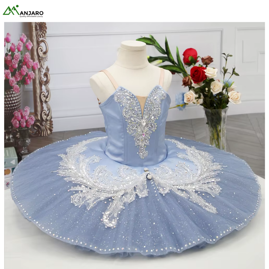 Girls Printed Ballet Tutu Skirt Dance Costume | Cotton Sequin Performance Dancewear Suit(Shipping Fee Included)