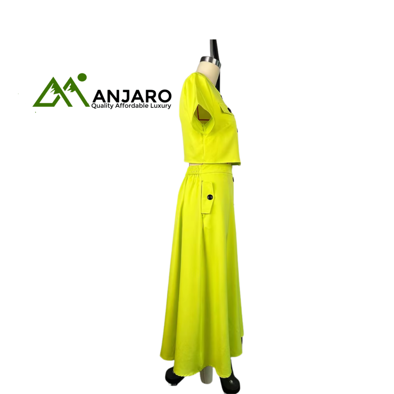 High Quality Office Lady Suit Top & Skirt Set – Women’s Casual 2-Piece Summer Outfit, Breathable & Anti-Pilling