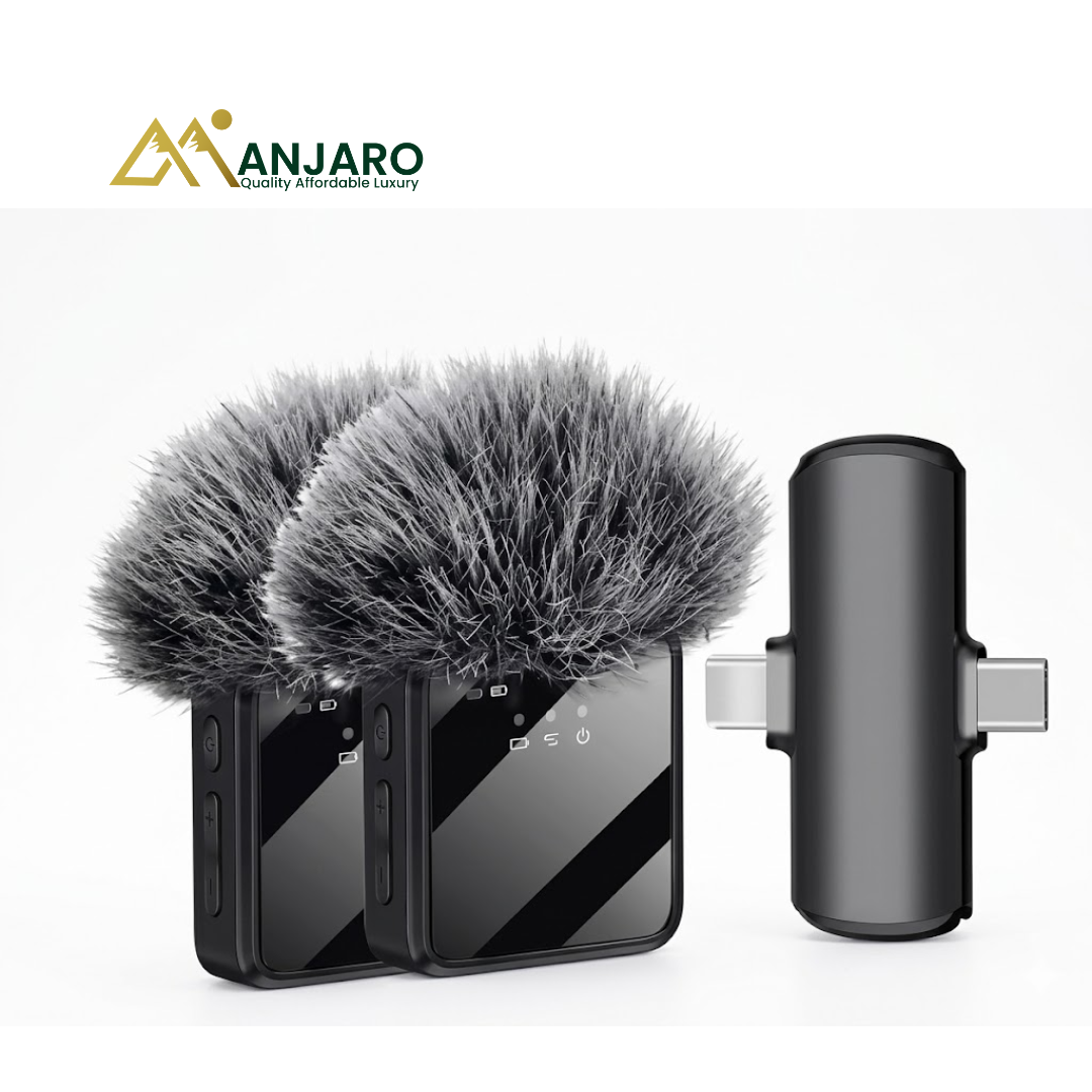 F15-2 Wireless Microphone – Dual Mic, Noise Reduction & 3-in-1 Universal Connectivity