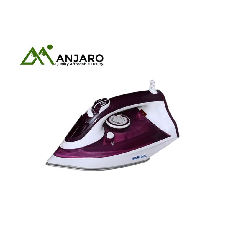 BRUHM Steam Iron BIS-2400NP – 2400W Power, Non-Stick Soleplate, Adjustable Steam Control, Anti-Drip